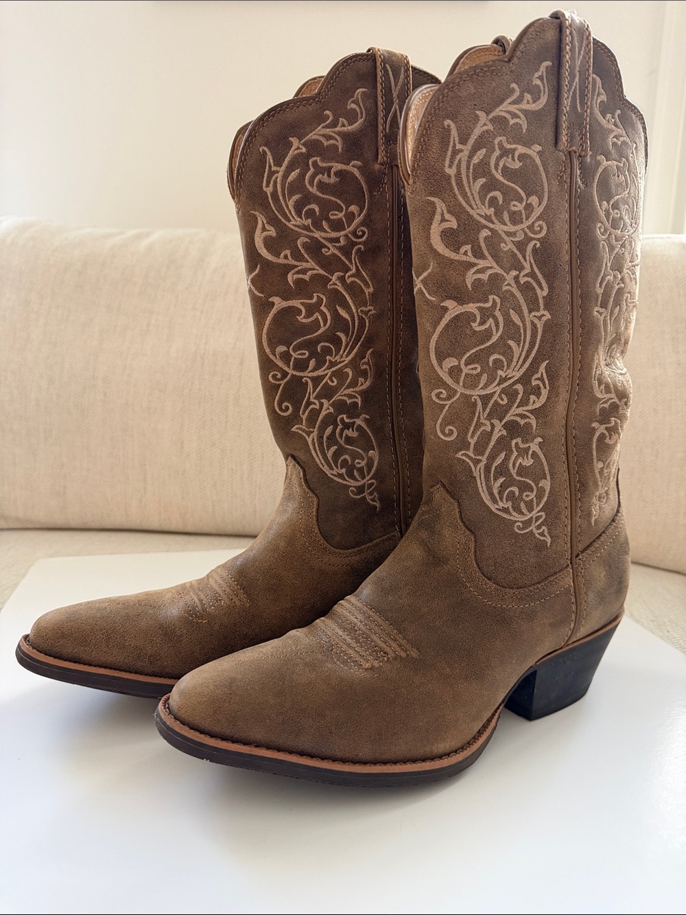 Authentic Twisted X Women's Leather Brown Western Cowboy Boots size 8